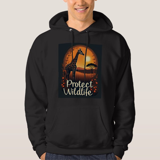 Veste À Capuche Débardeur girafe de la savane (Devant)