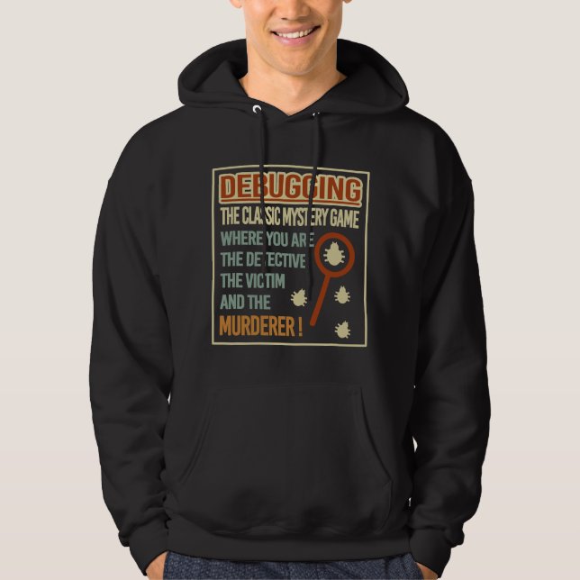 Veste À Capuche débogage rétro programmeurs informatique codin (Devant)