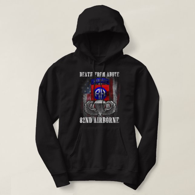 Veste À Capuche Décès d'au-dessus du 82e parachutisme de la divisi (Design devant)