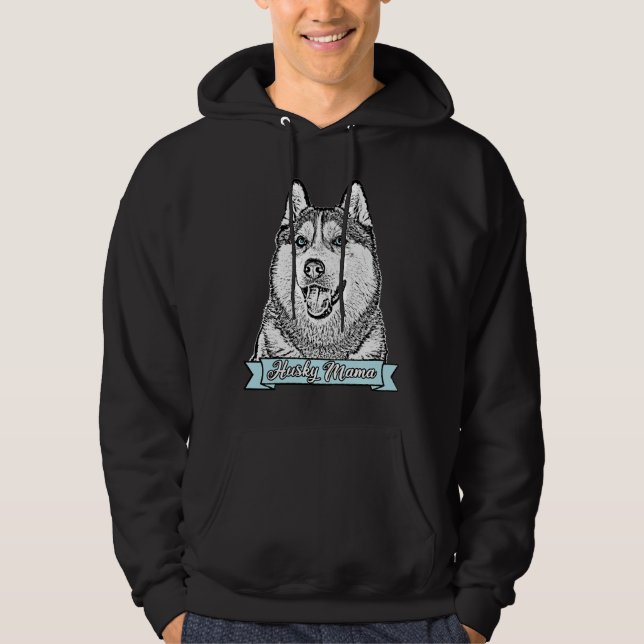 Veste À Capuche Déclaration de Husky Mama en Sibérie (Devant)