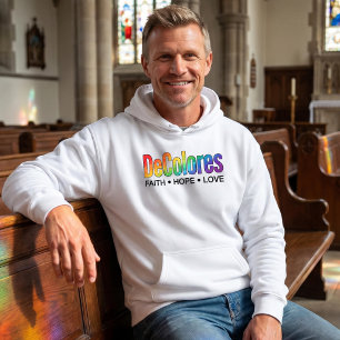 Veste À Capuche DeColores Cursillo Arc-en-ciel Foi Espérance Amour