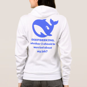 Veste À Capuche DEEPSEEK avant et arrière Imprimer du texte person