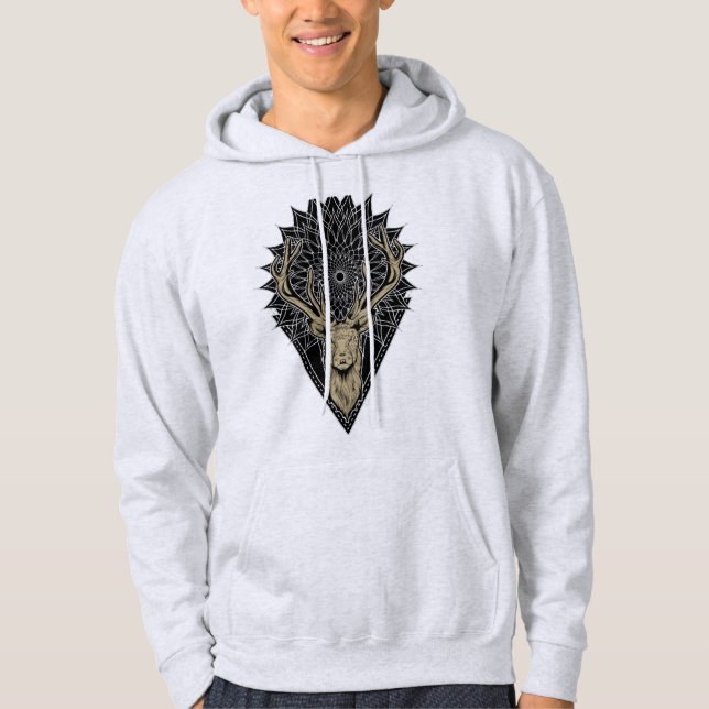 Veste À Capuche Deer et Mandala (Devant)