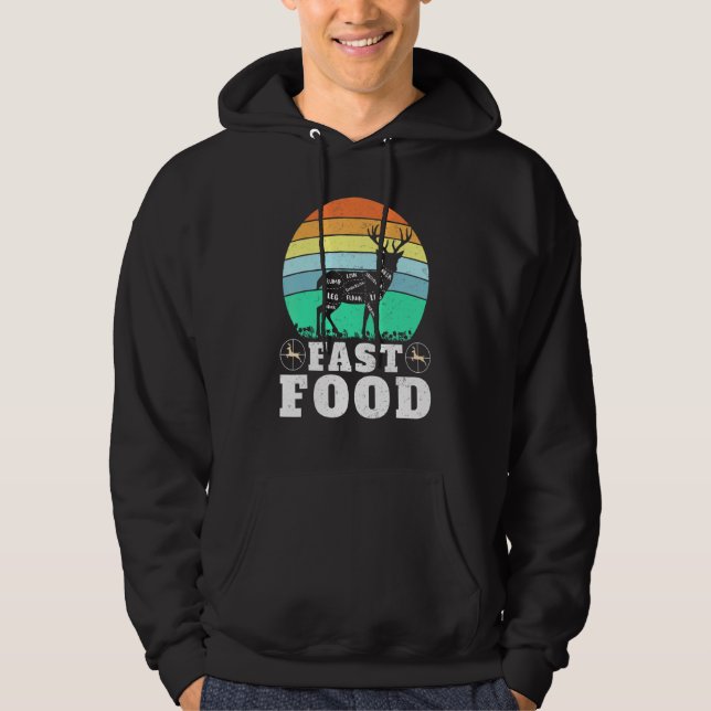 Veste À Capuche Deer Hunting Funny Hunter Fast Food Present Funny  (Devant)