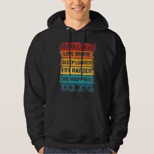 Veste À Capuche Défiler moins être heureux Vint Inspirationnel Pos