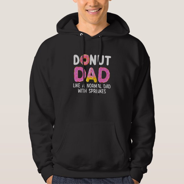 Veste À Capuche Définition de Donut Dad Dessert Nourriture Paillet (Devant)