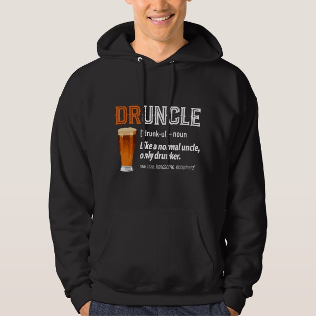 Veste À Capuche Définition de l'oncle drôle Druncle comme un oncle (Devant)
