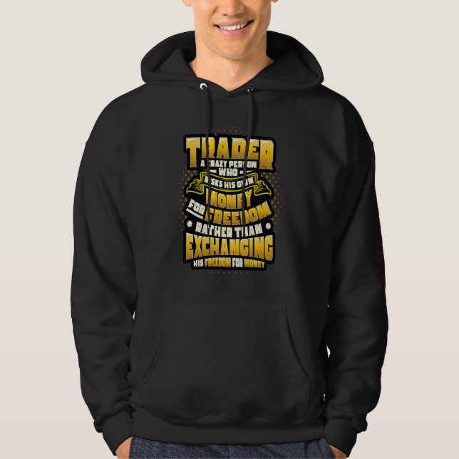 Veste À Capuche Définition de trader du marché boursier (Devant)