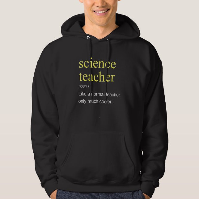 Veste À Capuche Définition d'enseignant de sciences École Cool (Devant)