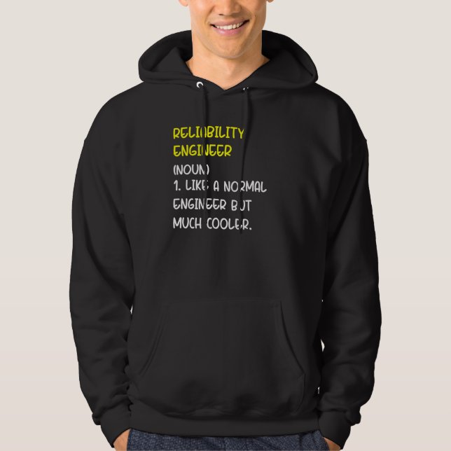Veste À Capuche Définition d'ingénieur de fiabilité 1 (Devant)