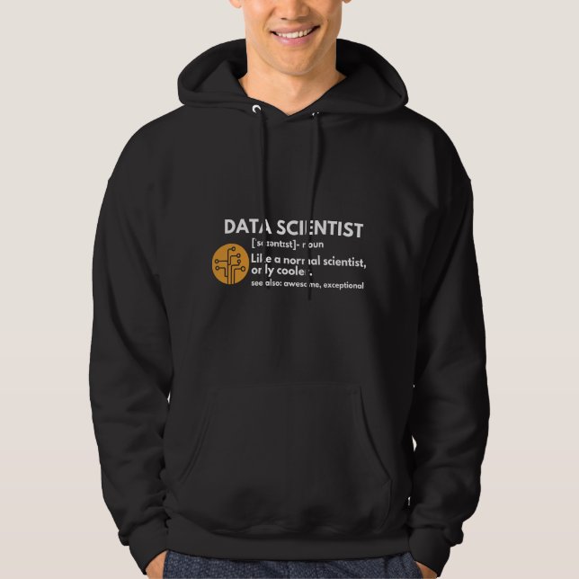 Veste À Capuche Définition drôle de scientifique de données Inform (Devant)