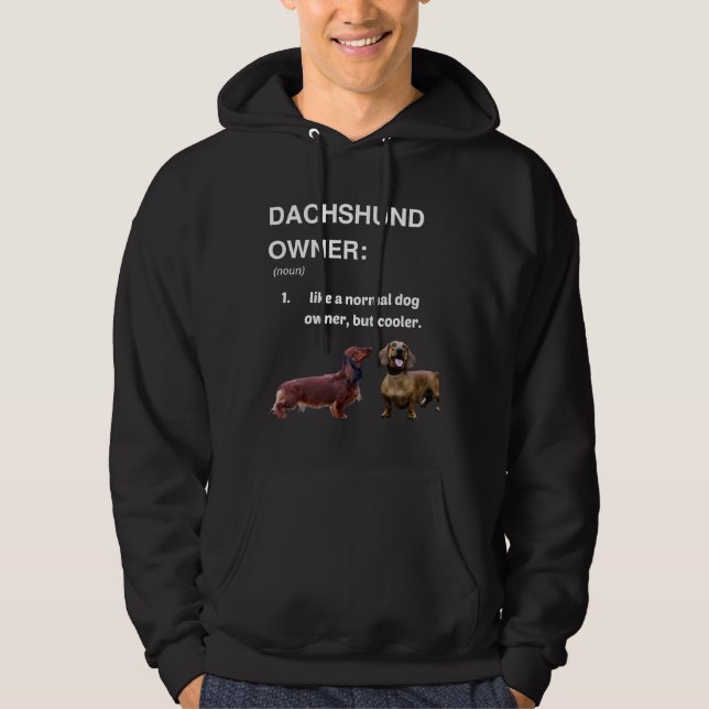 Veste À Capuche Définition du propriétaire Dachshund (Devant)