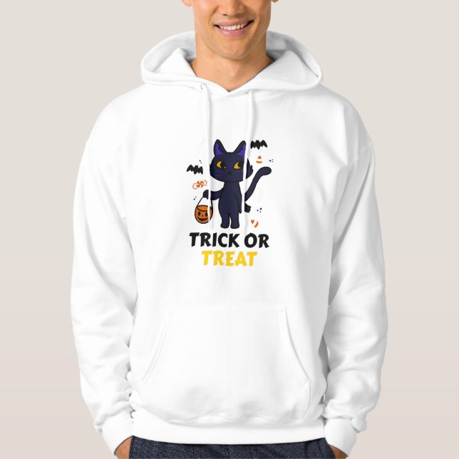 Veste À Capuche déguisement de chat drôle d'Halloween cadeau d'Hal (Devant)