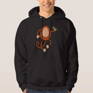 Veste À Capuche Déguisement de singe tenant une banane Halloween f