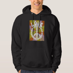 Veste À Capuche Déguisement Hippie Flower Power Amour Paix 60 70 R