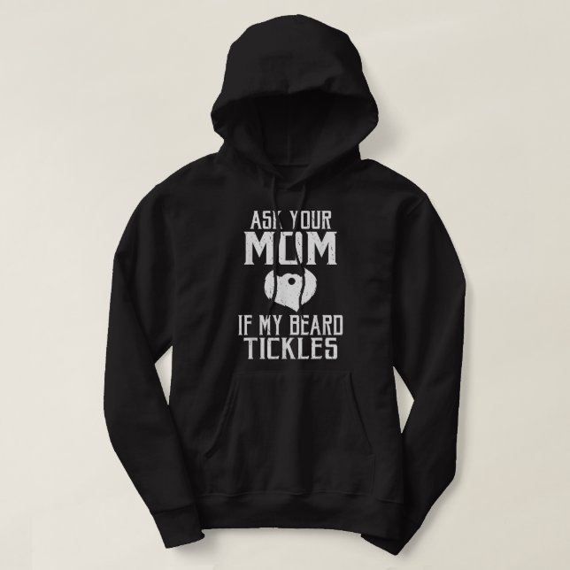 Veste À Capuche Demande à ta mère si ma barbe chatouille Viking (Design devant)