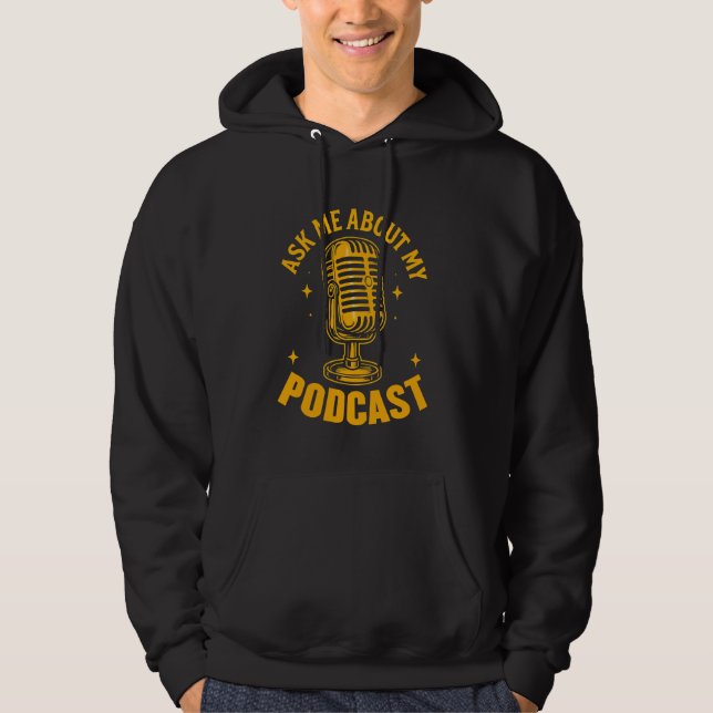 Veste À Capuche Demandez à propos de mon podcast Sarcastic Podcast (Devant)