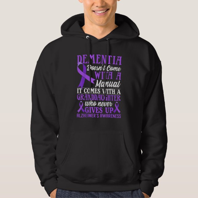 Veste À Capuche Dementia Alzheimers Awareness Purple Ribbon Grandd (Devant)