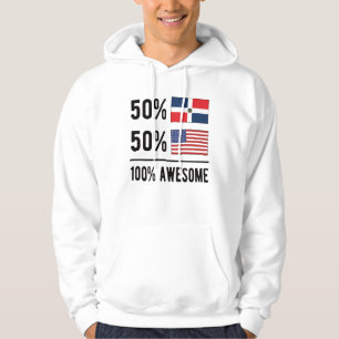 Veste À Capuche Demi-dominicain semi-américain République Dominica