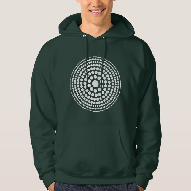 Veste À Capuche demi-ton 01 - Blanc sur foncé (Devant)