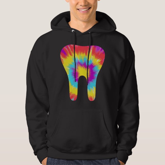 Veste À Capuche Dent assistante hygiène dentaire Tie Dye Dentiste  (Devant)