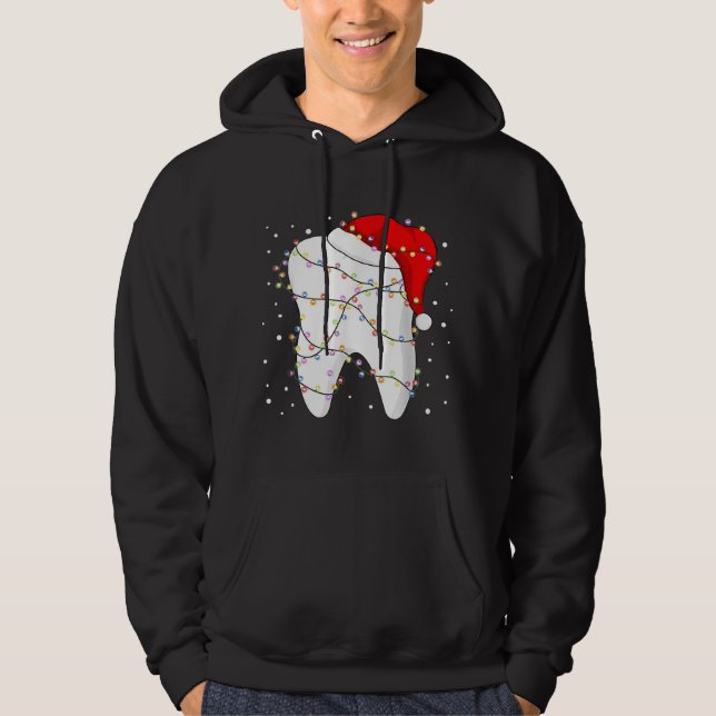 Veste À Capuche Dentiste de Noël Dentaire de Noël Santa Hat (Devant)