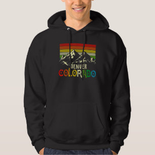 Veste À Capuche Denver Colorado Rétro Hommes et Femmes de Montagne