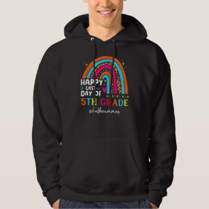 Veste À Capuche Dernière journée de 5e année enseignant Rainbow Le