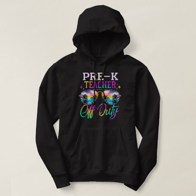 Veste À Capuche Dernière journée d'école pour l'enseignant de pré- (Design devant)