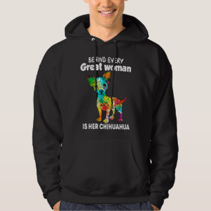 Veste À Capuche Derrière Chaque Grande Femme Se Trouve Son Chihuah
