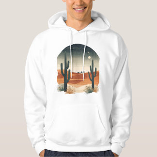 Veste À Capuche Desert Dreamscape – Boho Nightfall Illustration