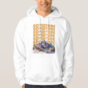 Veste À Capuche Design de montagne d'aventure.