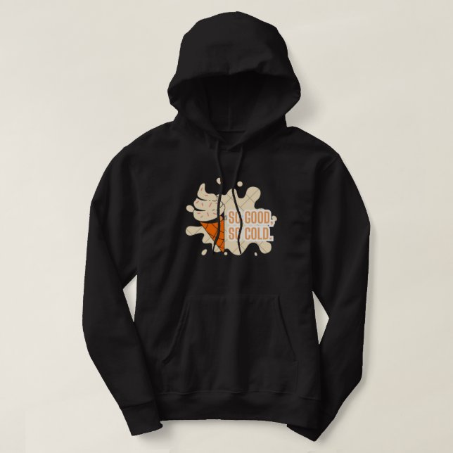 Veste à capuche design d'été amusant avec glace  (Design devant)