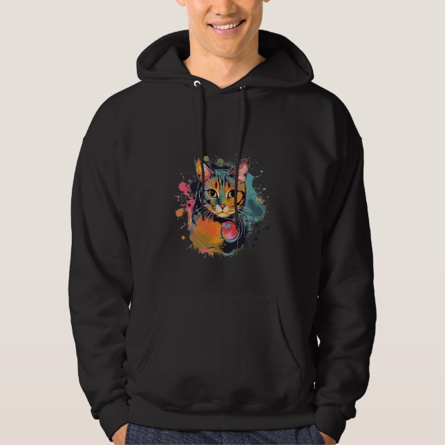 Veste À Capuche design pour chat mignon (Devant)