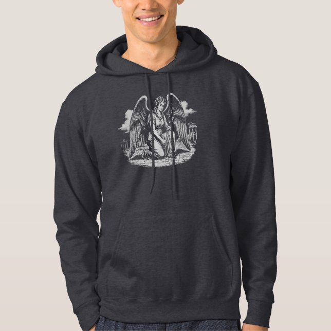Veste À Capuche Dessin angélique de formes géométriques dans des r (Devant)