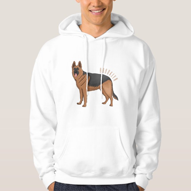 Veste À Capuche dessin de berger allemand (Devant)