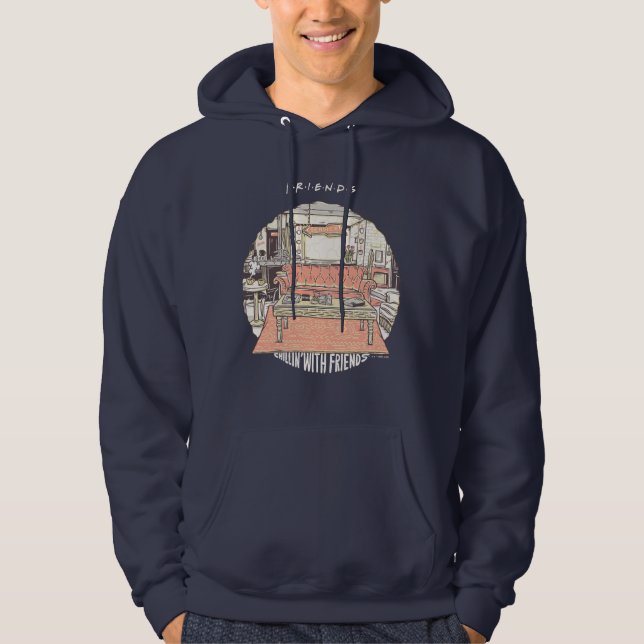 Veste À Capuche Dessin de Chillin avec AMIS™ (Devant)