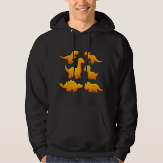 Veste À Capuche Dessin de dinosaure amusant de nuggets de poulet D