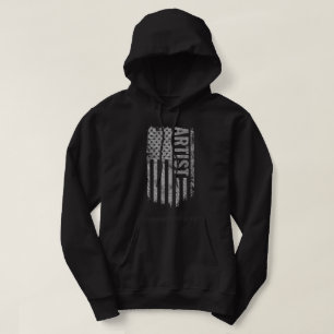 Veste À Capuche Dessin de drapeau américain des États-Unis en détr