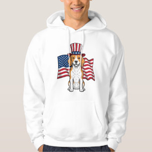 Veste À Capuche Dessin de gravure vintage de drapeau de chien Beag