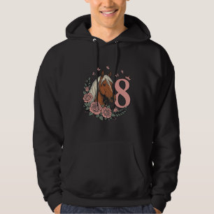 Veste À Capuche Dessin de gravure vintage floral pour les 8 ans du
