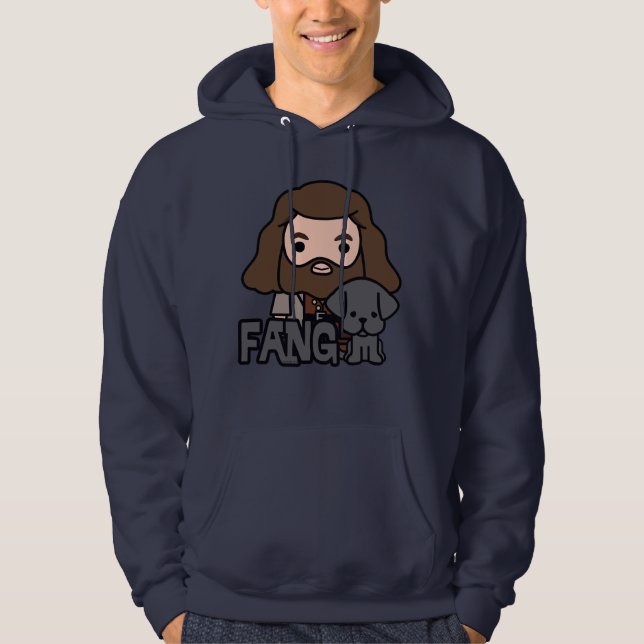 Veste À Capuche Dessin de Hagrid et Fang en version cartoon (Devant)