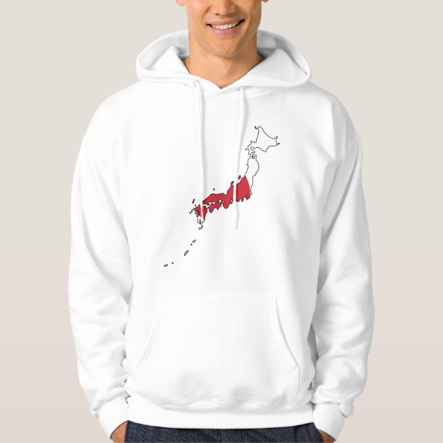 Veste À Capuche Dessin de souvenir de drapeau japonais dans une ca (Devant)