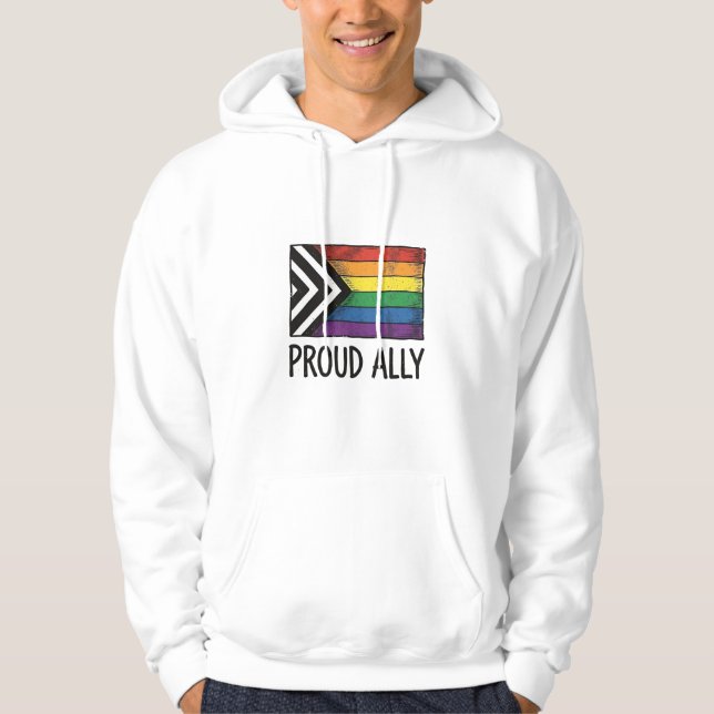 Veste À Capuche Dessin de T-Shirt Vectoriel Drapeau de Fierté de l (Devant)