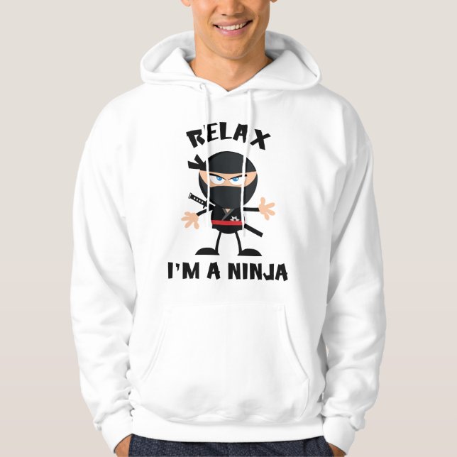 Veste À Capuche Détendez-vous, je suis un Ninja (Devant)