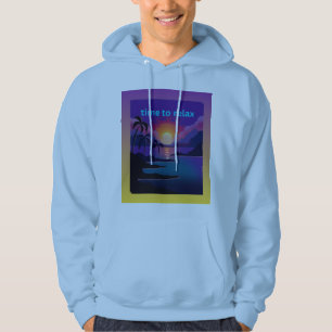 Veste À Capuche Détente Tropical Sunset Sweatshirt Homme