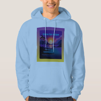 Veste À Capuche Détente Tropical Sunset Sweatshirt Homme