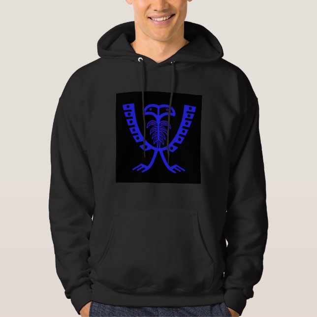Veste À Capuche Deux aigle bleu en tête (Devant)