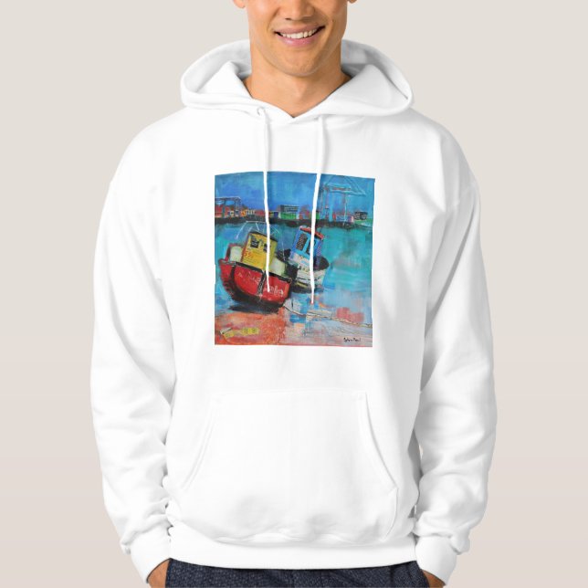 Veste À Capuche Deux bateaux de pêche gais 2012 (Devant)