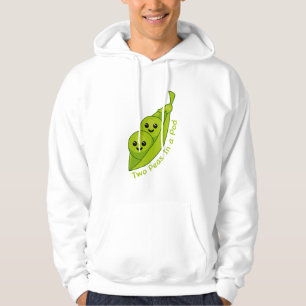 Veste À Capuche Deux petits pois dans un T-shirt Pod mou et Punny